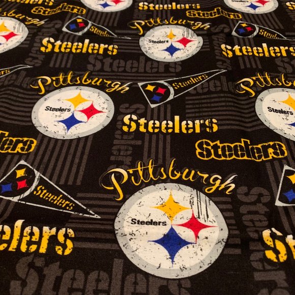 1 yard Pittsburg Steelers Fabric Logo 100% cotton - Picture 2 of 2